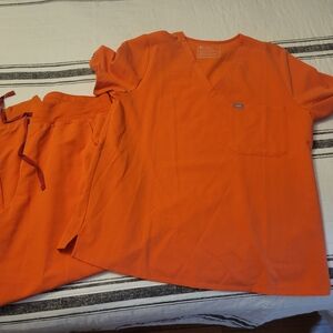Orange Scrub Set